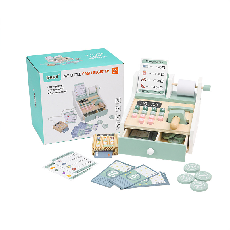 Caja registradora de simulación de rompecabezas para niños transfronterizos