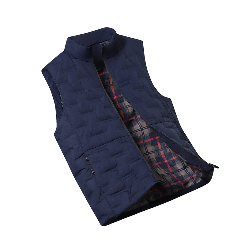 2025 New Men's down Vest Thickened Warm Winter Waistcoat Jacket