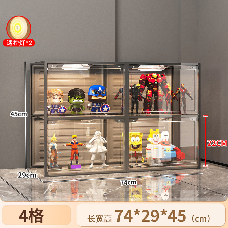 手办展示柜适用儿童玩具积木收纳置物架盲盒家用拼装陈列柜子|undefined