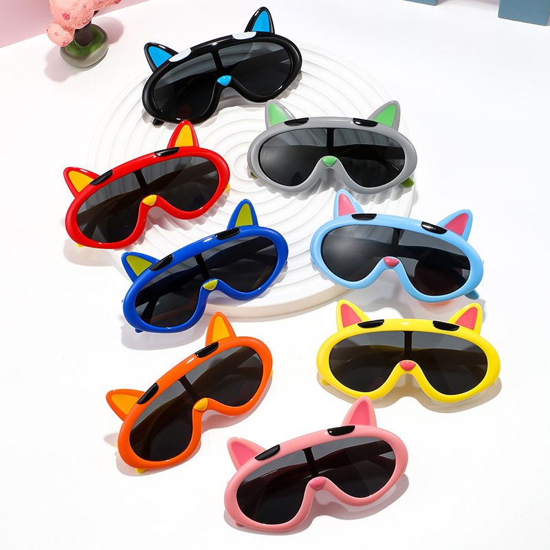 Niños coreanos gafas de sol inins gafas de sol mareas de sol niños bebés niñas dibujos animados bebés niñas gafas de sol