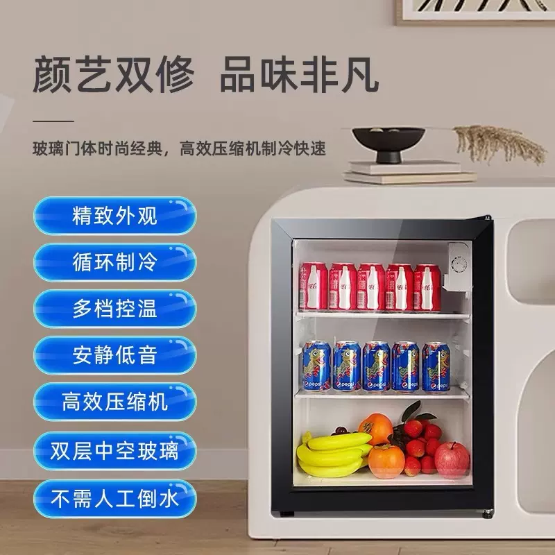 美菱（MELING）冰吧家用50升冷柜水果护肤品小型商用冰柜冰吧