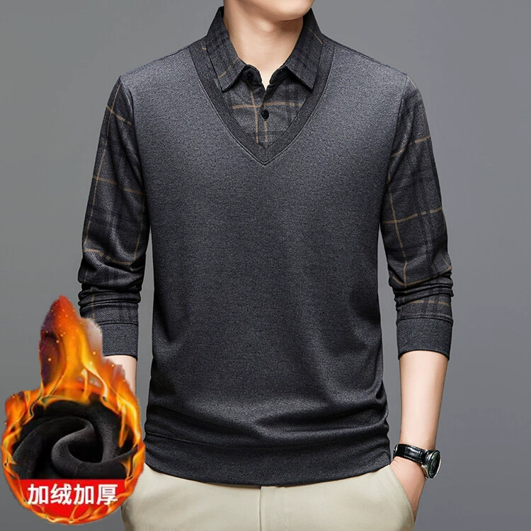 Прямая трансляция зимнего мужского с длинными рукавами и толстым свитером
