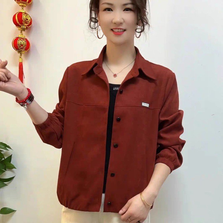 一件代发2025秋季新款时尚洋气百搭休闲宽松显瘦单排扣夹克外套潮|undefined