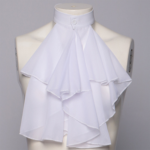 French Retro Collarless Blouse with Versatile Embroidery, Baby Collar, Medieval Men's and Women's Lace, White False Collar, Floral Detail