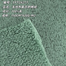 现货粗针毛线复合舒棉绒 全涤单面保暖绒北极绒布料 服装玩具