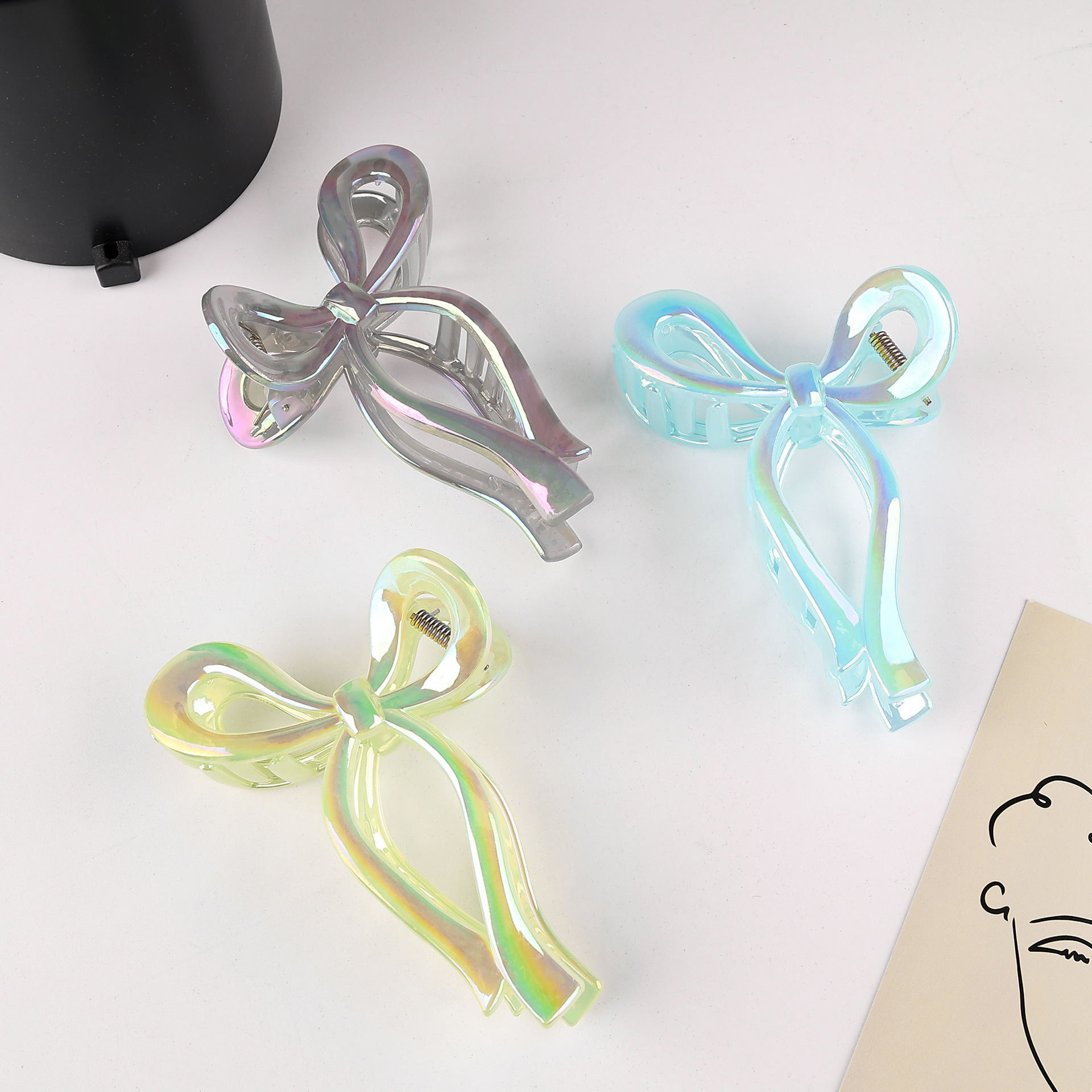 72g Weight Hair Claws Hair Accessories Type 1 Piece Quantity Casual, Holiday, Daily Occasion Plastic Material Bow Knot Pattern All Seasons Season Women's Gender Retro, Classic Style Style Retro Classic Style Women's Bow Knot Plastic Hair Claws 2
