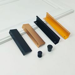 一米加長隱形拉手封邊現代簡約抽屜家具暗拉手衣櫃門隱藏式把手