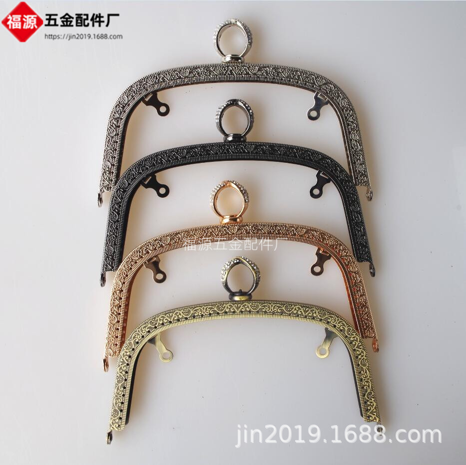 定货18cm拱形戒指头镶钻口金 晚装手拿包戒指头口金 每色300只起