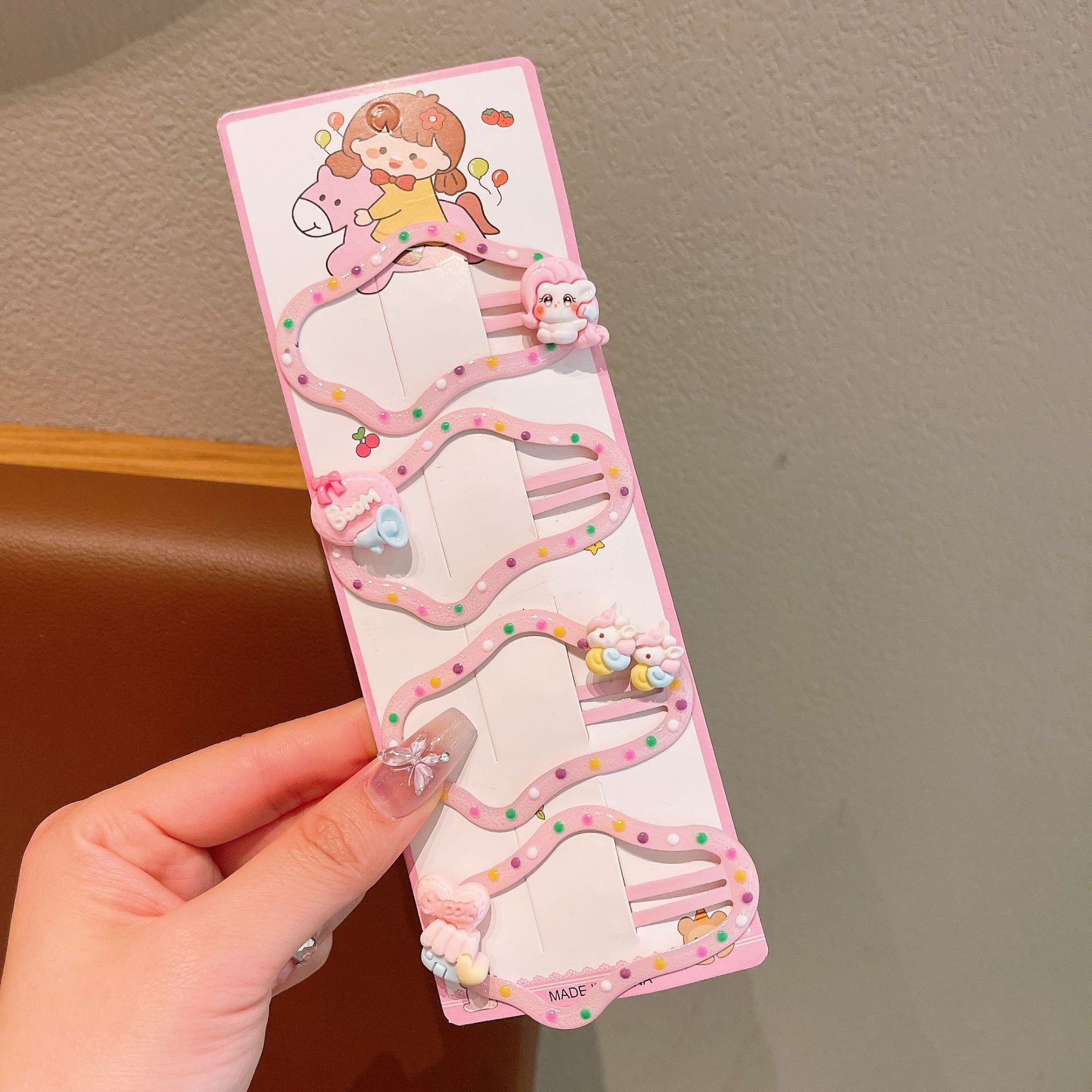 KULOMI Kids Hairpin Set Cute Sanli Pantalones Pequeñas Niñas Pequeñas Pequeñas