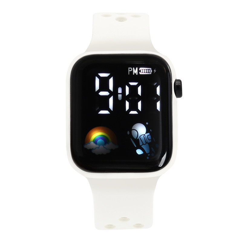 Square children's rainbow space electronic universal digital watch, internet celebrity 5