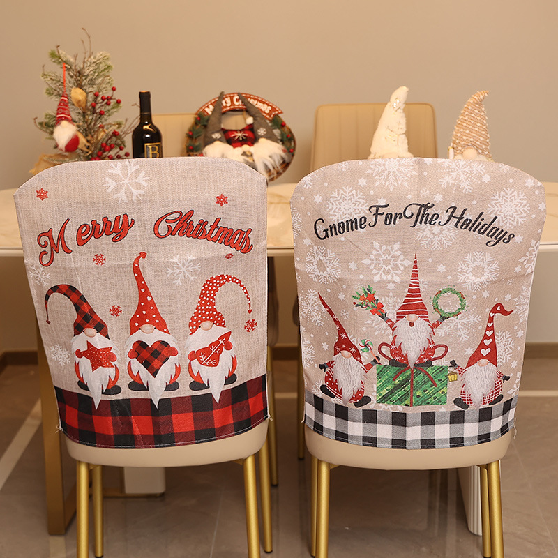 Qiao Ding's new Christmas decorative forest grid Christmas chair…