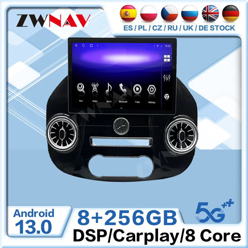 Подходит для Mercedes-Benz Vito W447 модифицированный 15-22 навигация octa-core 13.3-дюймовый интегрированный аппарат