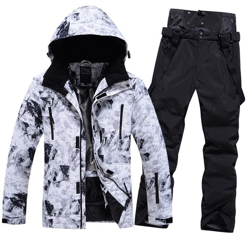 Cross-border e-commerce ski suit set for couples, windproof, waterproof, warm, for single and double ski pants, drop shipping one piece