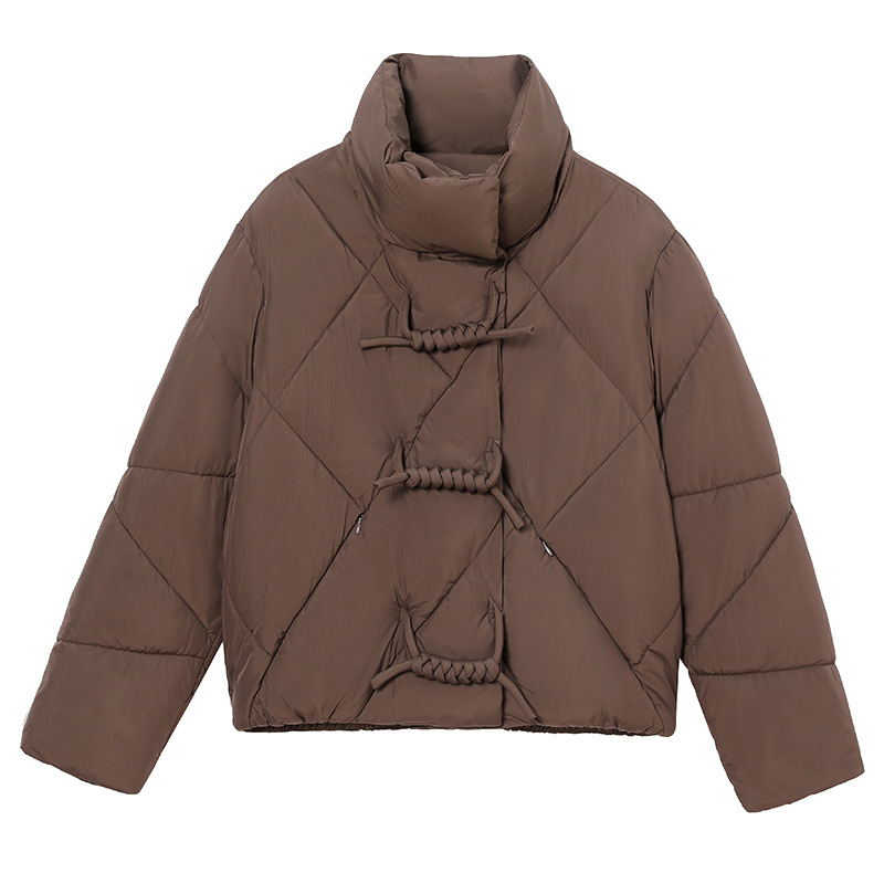 2025 invierno nueva ropa de algodón mujer corta sensación de diseño pequeño hombre pequeño coreano inns estudiantes pan chaqueta de moda image 5