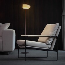 简约现代单人椅沙发椅意式极简休闲椅轻奢设计师客厅北欧单人沙发