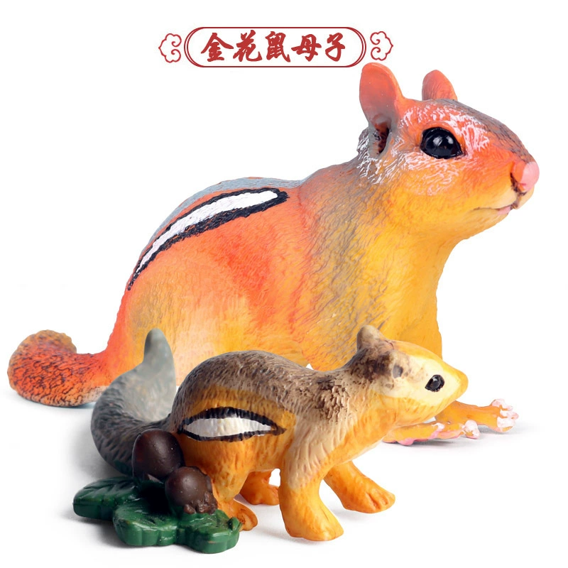 Animal model, solid toy, set, lion, tiger, elephant, panda, giraffe, hippo