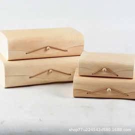 树皮盒长方形圆形树皮收纳盒首饰品梳子包装盒钥匙扣包装盒