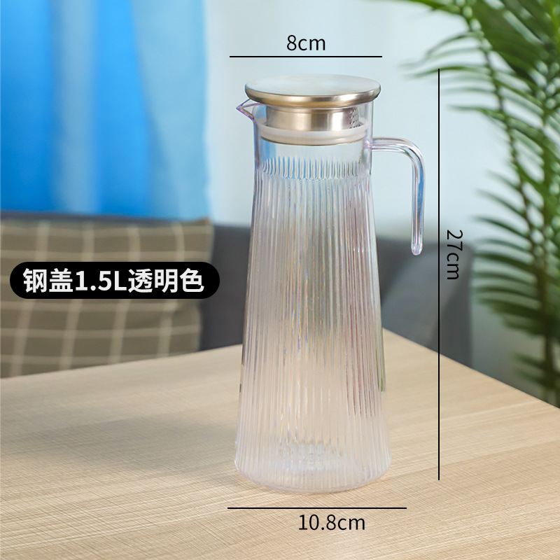 핑크 1.5 투명 스트라이프 스틸 커버