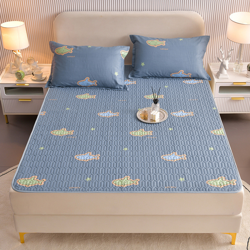 Pure Cotton Quilted Waterproof Mattress Simmons Bed Protector 100% Cotton Plus Cotton Bed Cover Protective Cover Non-Slip Home Textile Mat