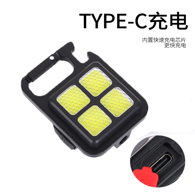 Lámpara de Trabajo para Reparación de Automóviles, Recargable, LED, Lámpara de Mantenimiento para Automóviles, Linterna Magnética, Adsorción Magnética, Carga Magnética