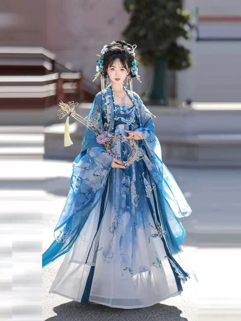 Весной и летом новая тяжелая промышленная вышивка супер-фея Hanfu