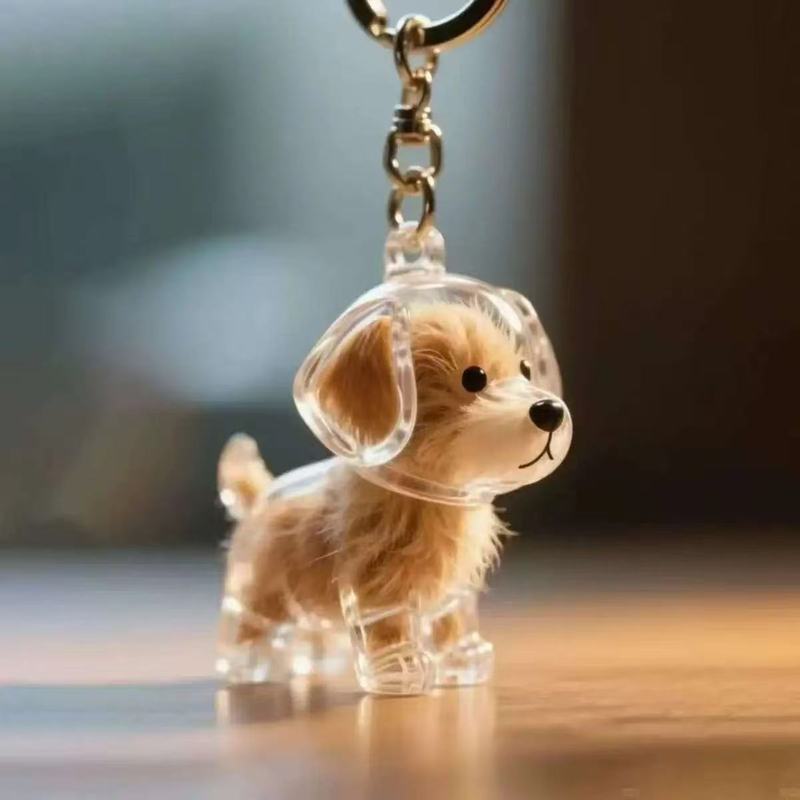 毛収納ボックスかわいい子犬透明動物毛玉カプセルペンダント装飾記念ダストボックス収集おもちゃ|undefined