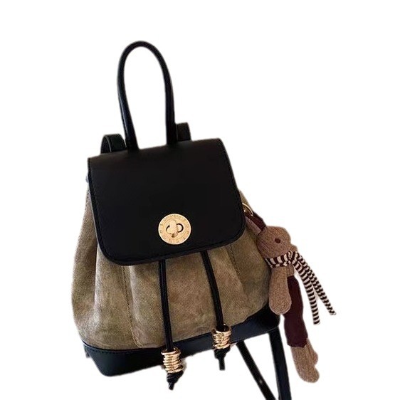 2023 otoño e invierno nuevo casual de alta calidad gamuza Mochila De Cuero pequeña mochila versátil salida pequeña mochila