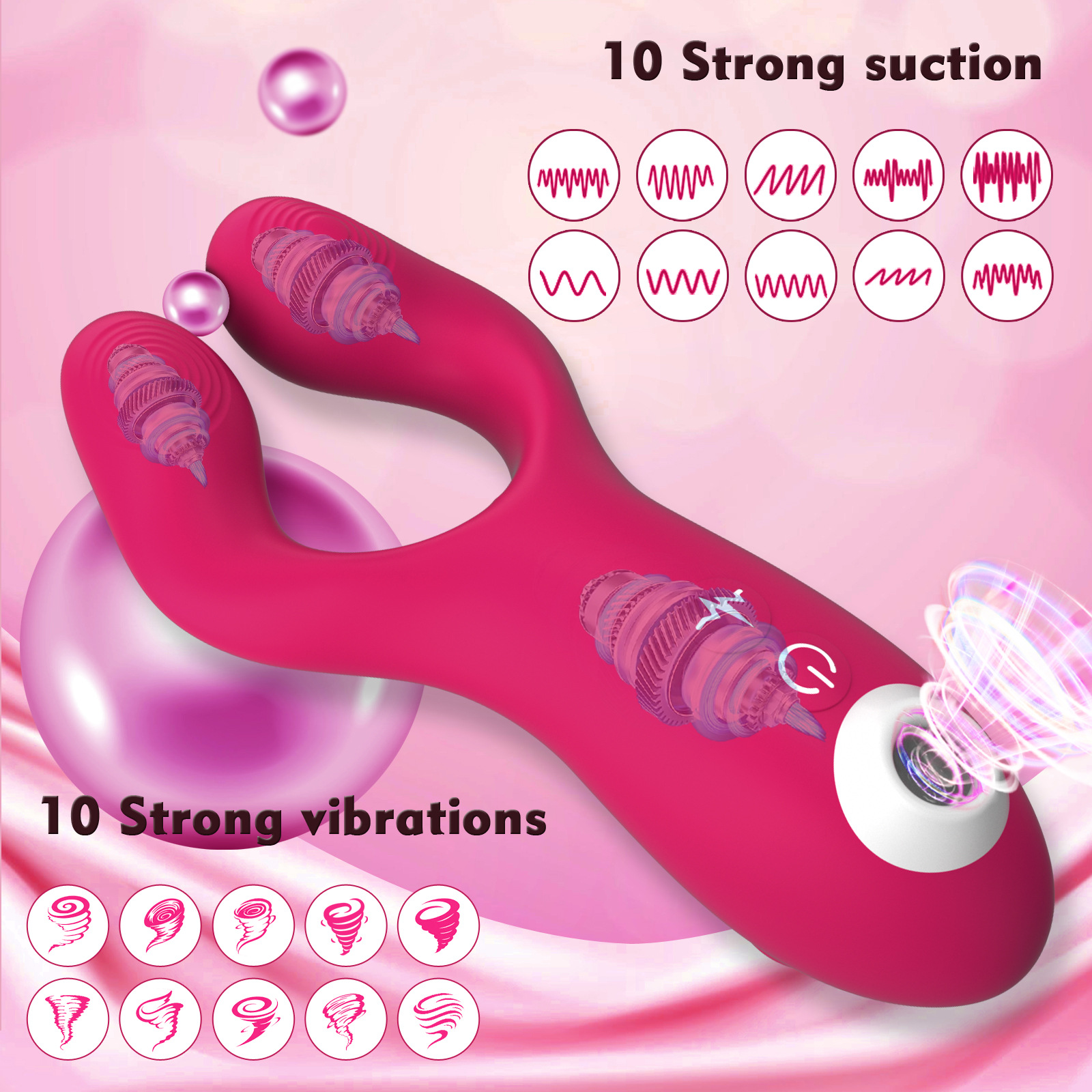 C-form Vibrator Und Nippel-massagegerät Für Paare_voghion.com