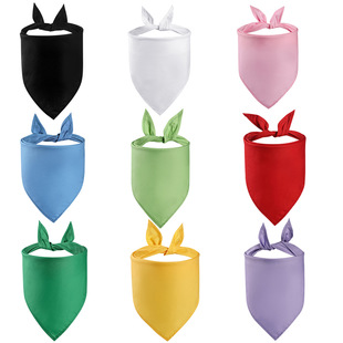 New cross-border cotton pet dog saliva towel triangle scarf printed scarf cashew nut square scarf small dog