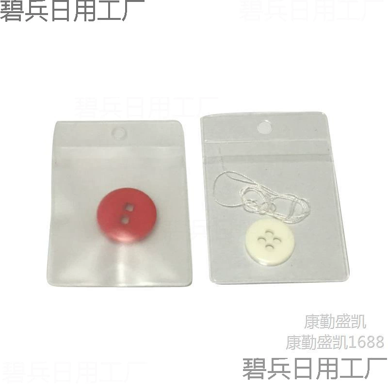 Пакет из ПВХ с отверстием для одежды, прозрачный, готовый матовый ярлык, плоский пакет из ПВХ пластика