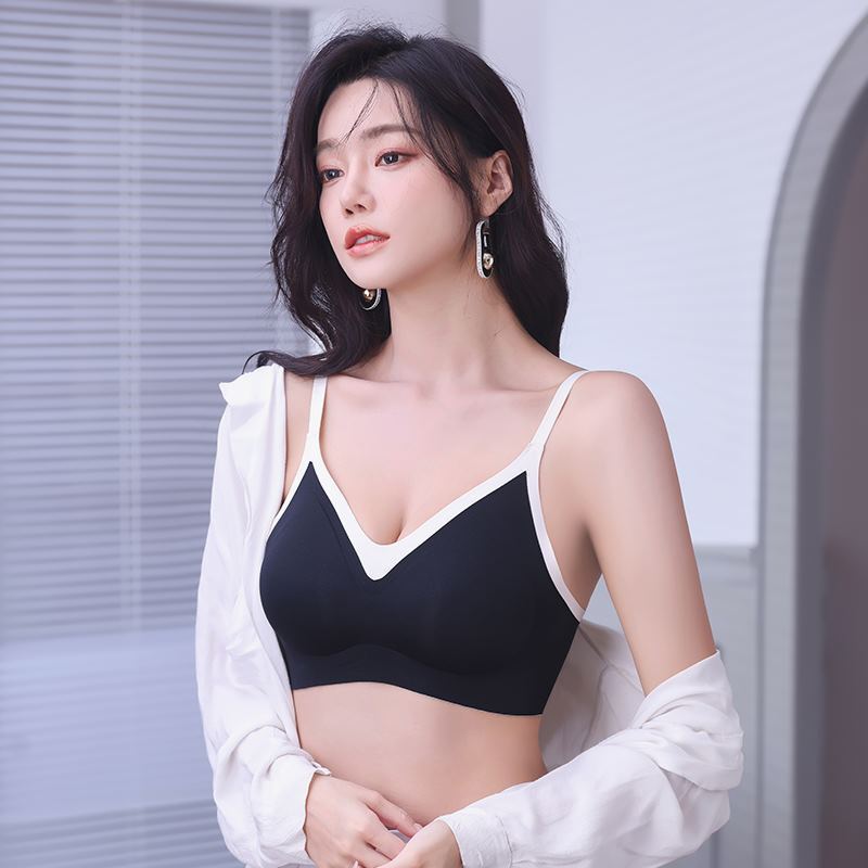 Non-Traceless plus size Bra Women's Non-Steel Rings Push-up Side-up Parammary Summer Thin Skin-friendly Comfortable Beautiful Back Underwear