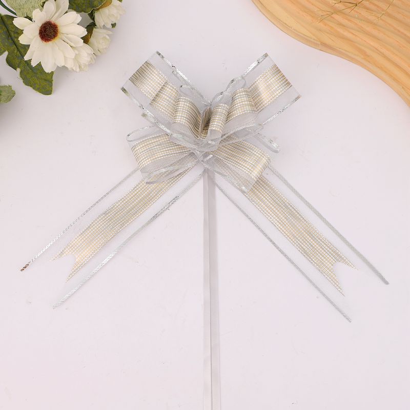 Transfronterizo 50 gran borde dorado patrón de corteza hilo de nieve arco flor tirada a mano regalo de Navidad flor cesta de frutas embalaje flor dibujo