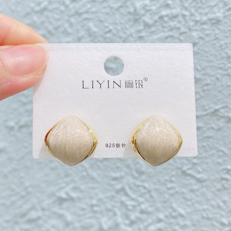 Liyin/Libeliying ドーパミンドロップ釉薬ペイントイヤリングニッチ春夏甘くて絶妙な s925 シルバー針イヤリング|undefined