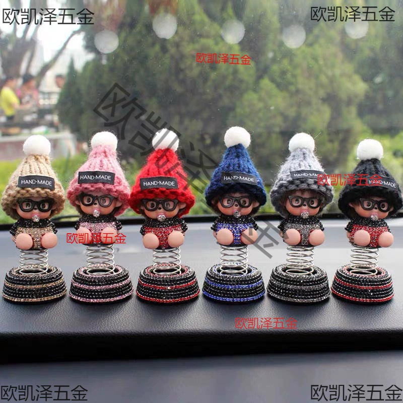 Аксессуары ручной работы «сделай сам», креативные украшения для автомобиля, качающаяся кукла, пружина TikTok, встряхивающая голова, большая, средняя и маленькая двусторонняя пружина