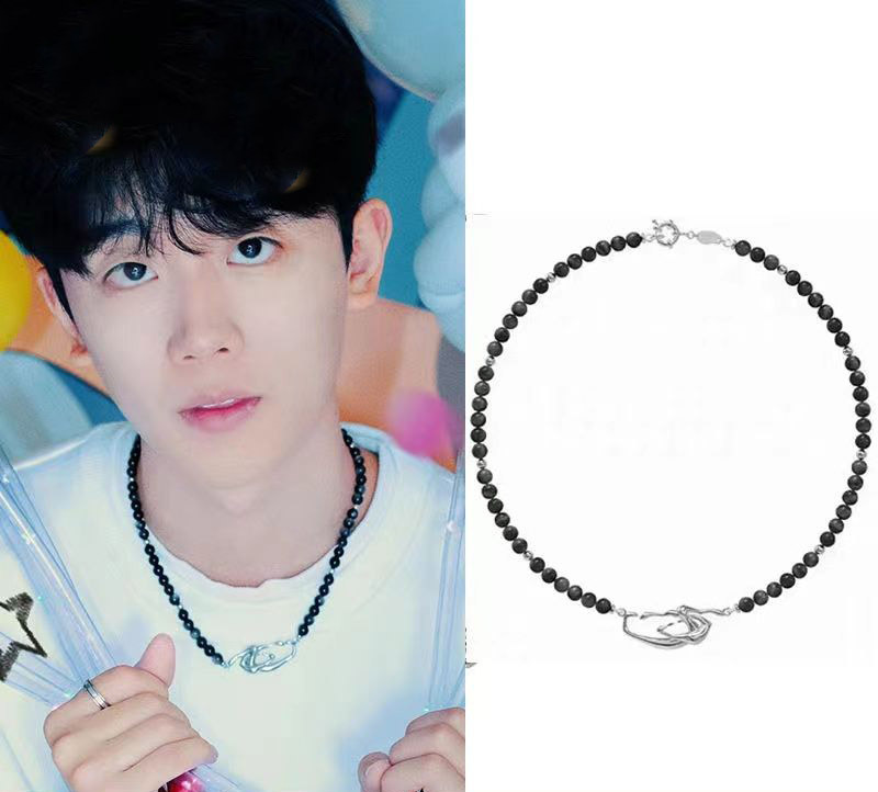 Black Natural Stone Pearl Splicing Irregular Clavicle Chain Image 4