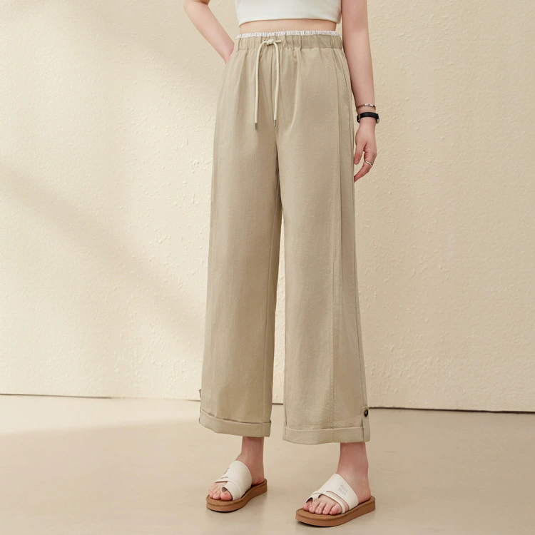 [Повседневный ленивый ветер удобный дикие прямые штаны для тонких брюк] Слепое шоу большой размер женский толстый мм летний новый