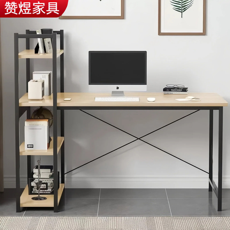 Cross-Border Desk for Home Use, Simple Computer Desk with Storage Rack, Student Writing Desk, Study Desk, Desktop Storage Office Desk