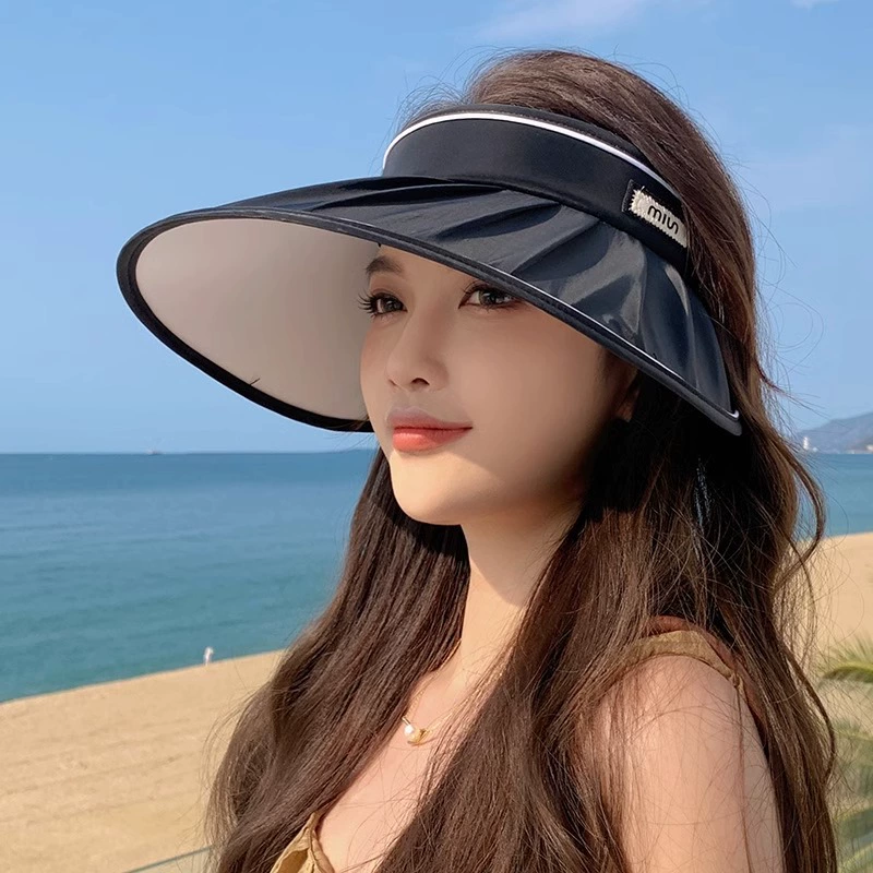 Adjustable Knitted Sun Hat with Bow, UV Protection, Foldable Bag - Multi-Color