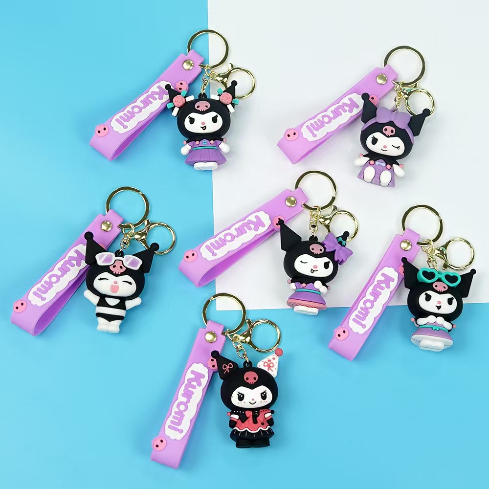 Perro de orejas grandes Melody KT gato pudín perro Kolomi caricatura de silicona llavero colgante bolsa colgante caja ciega regalo