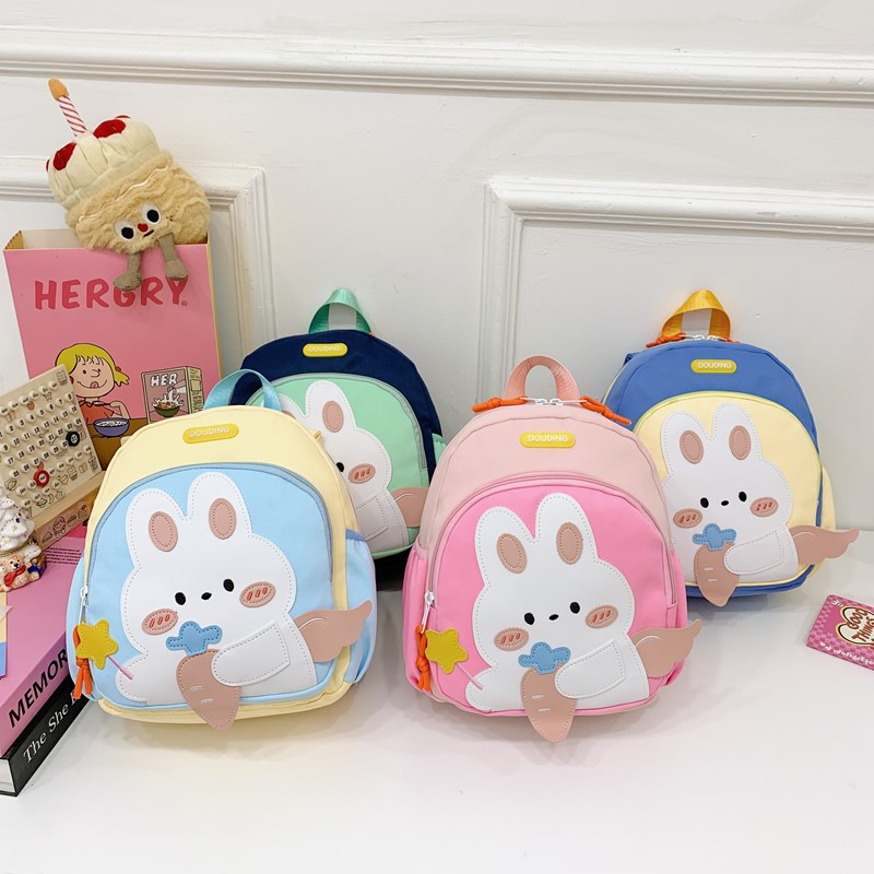 新款幼儿园书包卡通儿童可爱兔子女孩宝宝入学双肩包轻便超轻背包