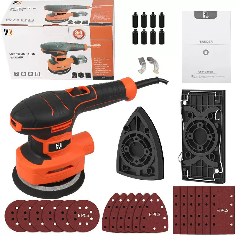 跨境砂纸机调速打磨机油漆墙面腻子抛光机木工电动多功能砂光机