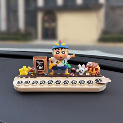 2026 New Model Crayon Shin-Chan Temporary Nömrəli dayanma kartı - outing-shin-chan-cream-glue-parking-plate-free-5-sets-of-numbers