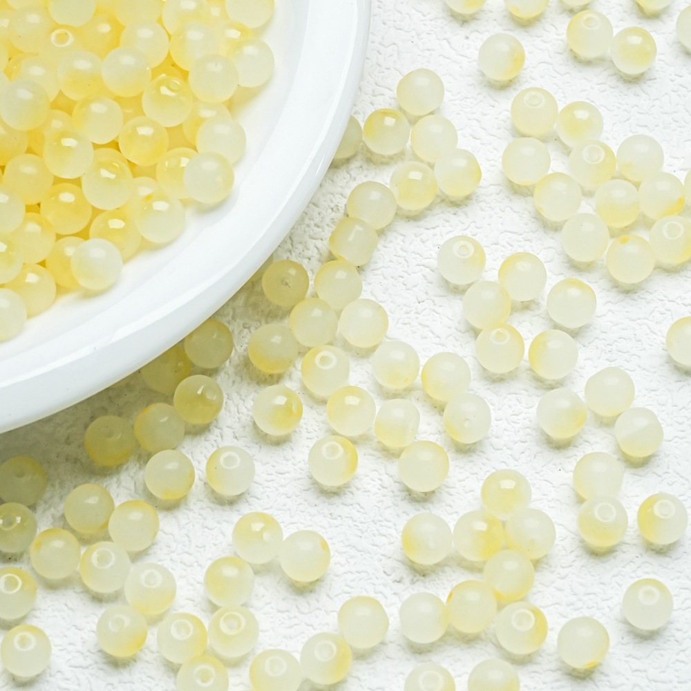 10mm de dos colores de gradiente de perlas de vidrio collar pulsera hecha a mano DIY pulsera cuentas redondas accesorios al por mayor