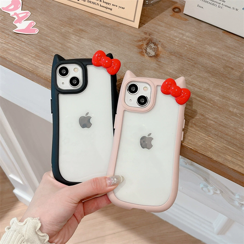 Совместимый с Apple iPhone 16, красный чехол для телефона с бантом, iPhone