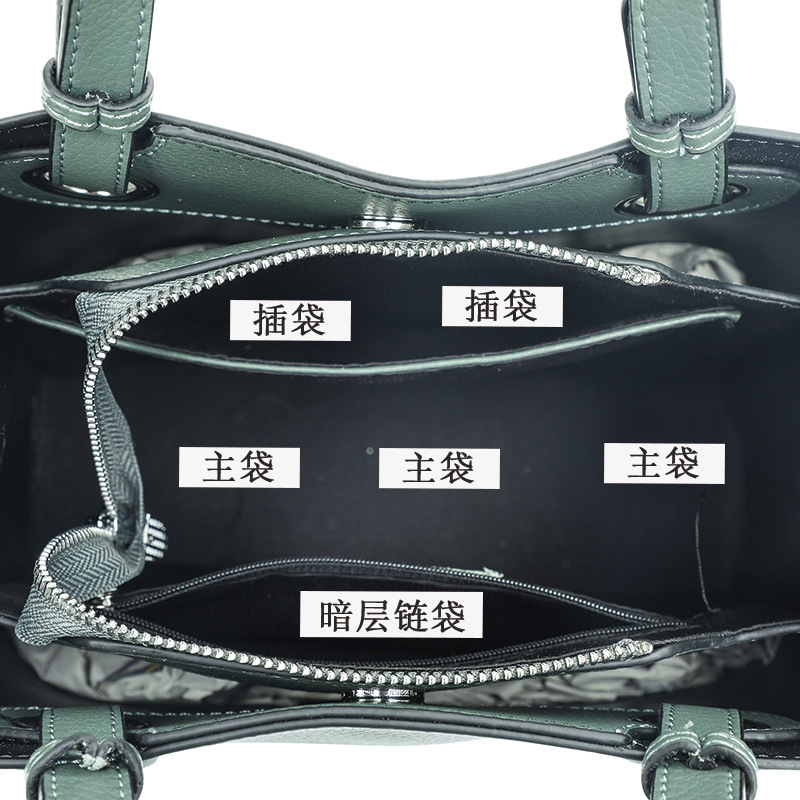 Qiandian Bags 2026 New Trendy Bucket Bag For Women, Soft Leather Large Capacity Crossbody Handbag, Stylish Shoulder Bag - Thumbnail 3
