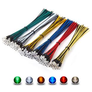 Chanzon 120Pcs 12V 5mm Led Diode Lights 7.9inch Pre-Wired (6 Colors