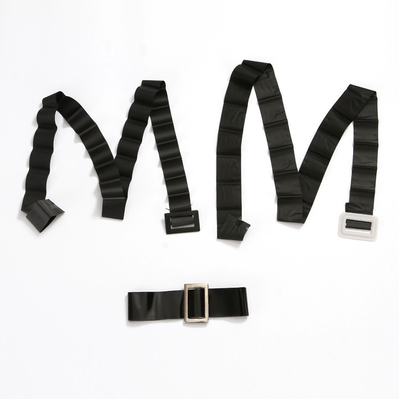 圣诞老人服饰配件 黑色皮带 圣诞老人皮带扣 百搭款黑色皮带