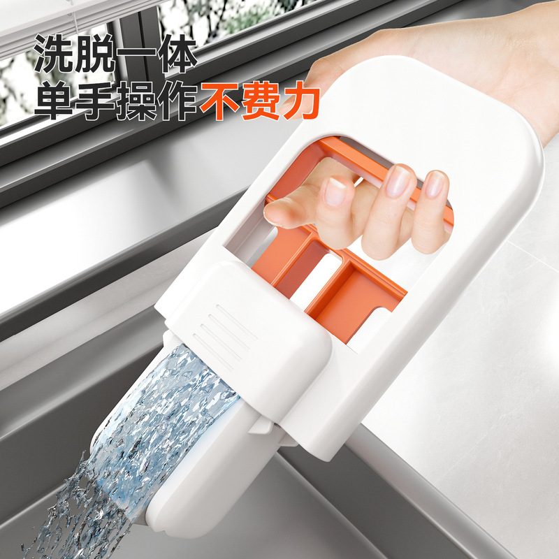 折叠耐用新款免手洗迷你桌面懒人小拖把茶几清洁餐桌擦拭胶棉拖把|undefined