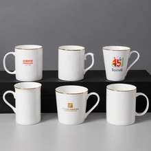 馬克杯11oz大容量廣告禮品制定logo陶瓷杯白色塗層熱轉印咖啡水杯