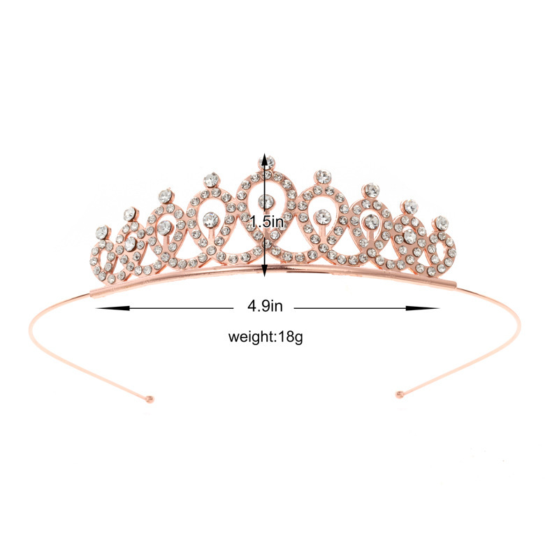 Diadema con Corona de Princesa Infantil de Metal Galvanizado para Cumpleaños y Fiestas image 49